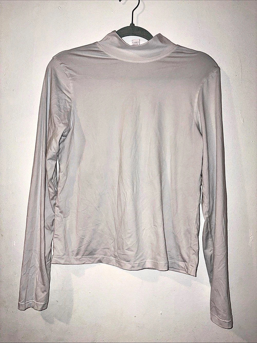 Velocity Long Sleeve Mock Neck Top - white